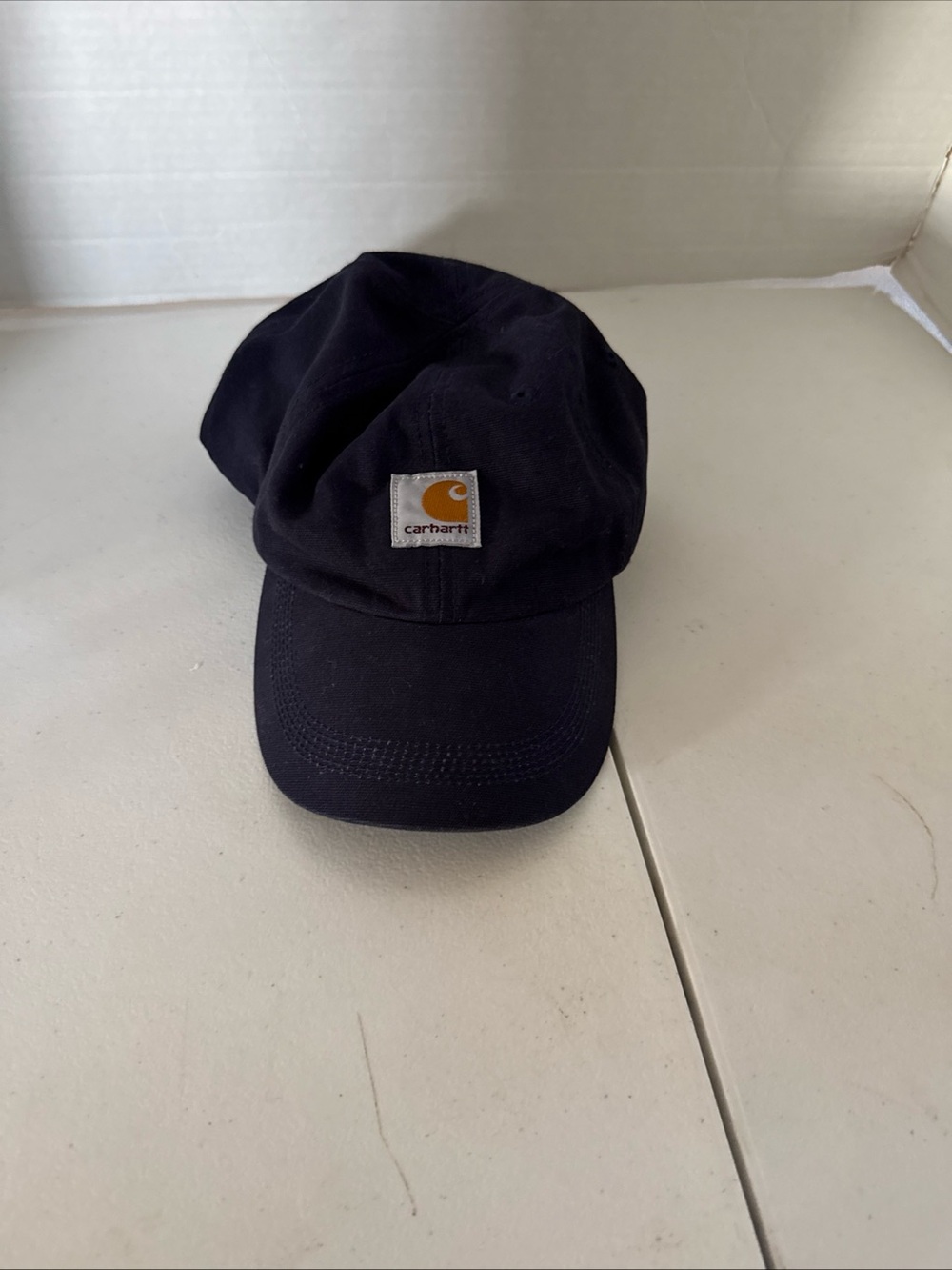 Carhartt kidsNavy Blue Canvas Logo Cap
